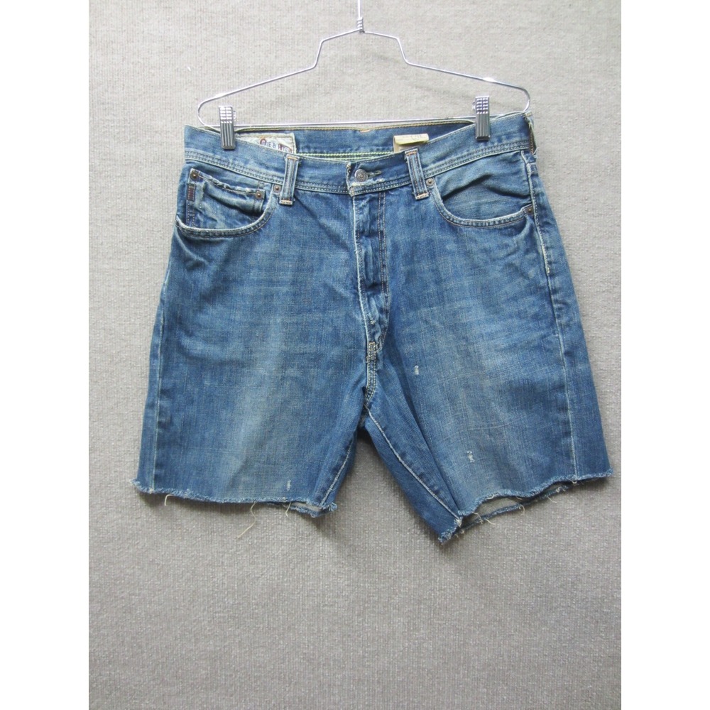 Vintage Abercrombie & Fitch Cut Off Jean Shorts Mens Blue Denim Lot D0257 34